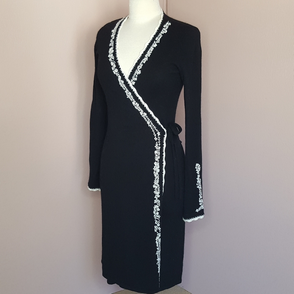 Design History Wrap Sweater Dress